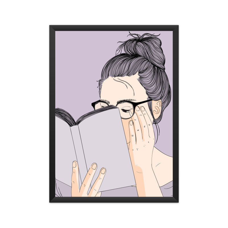 "A Girl reading a Book" Wall Art