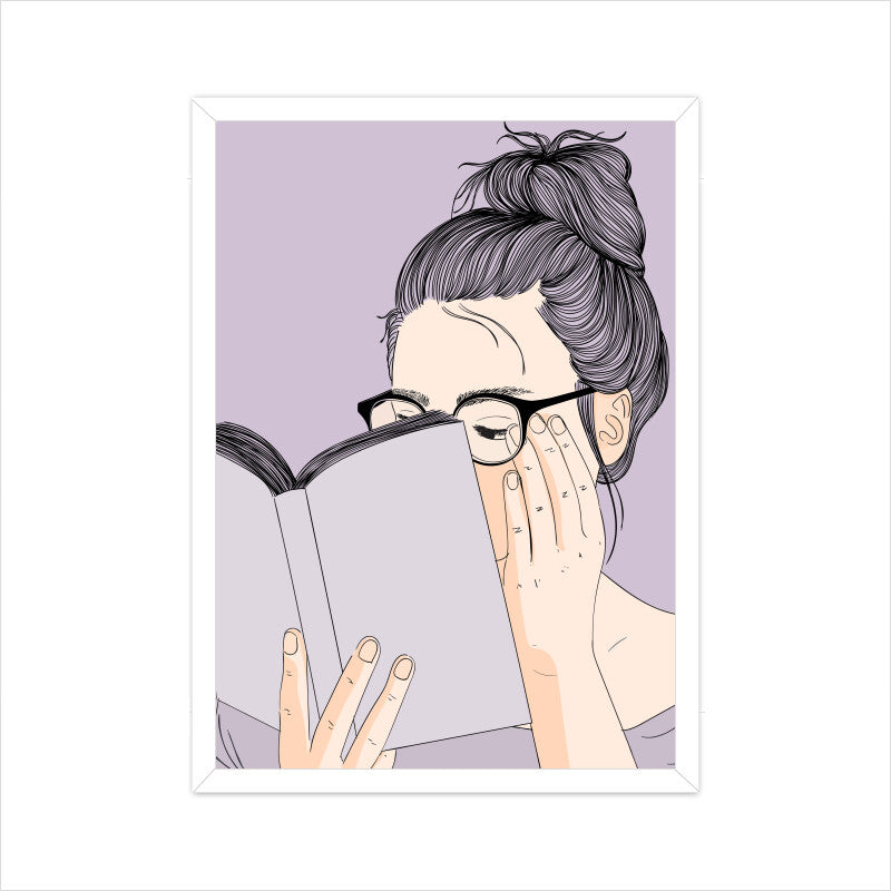 "A Girl reading a Book" Wall Art