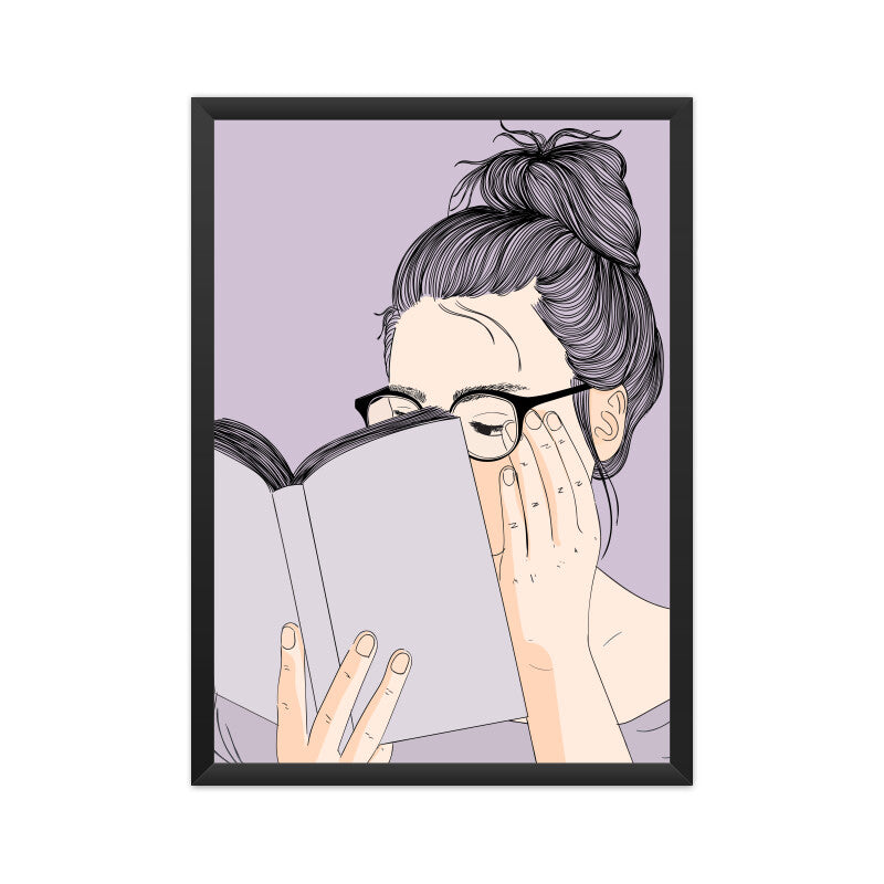 "A Girl reading a Book" Wall Art
