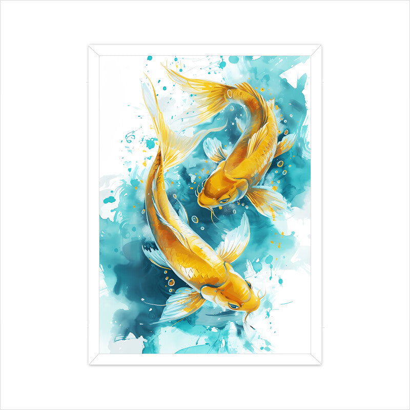 Beautiful Goldfish Painting Wall Art