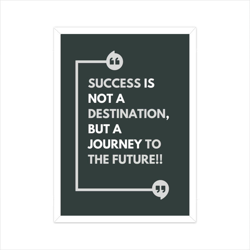 "Success is not a destination But a journey to the future" Motivational Wall Art