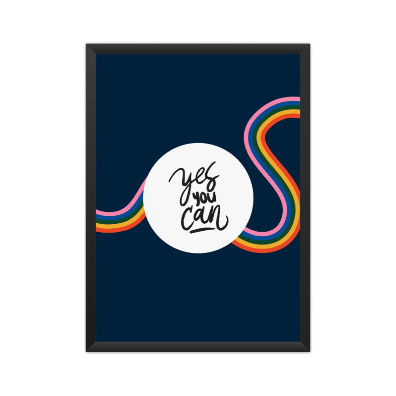 "Yes You Can" Motivational Wall Art