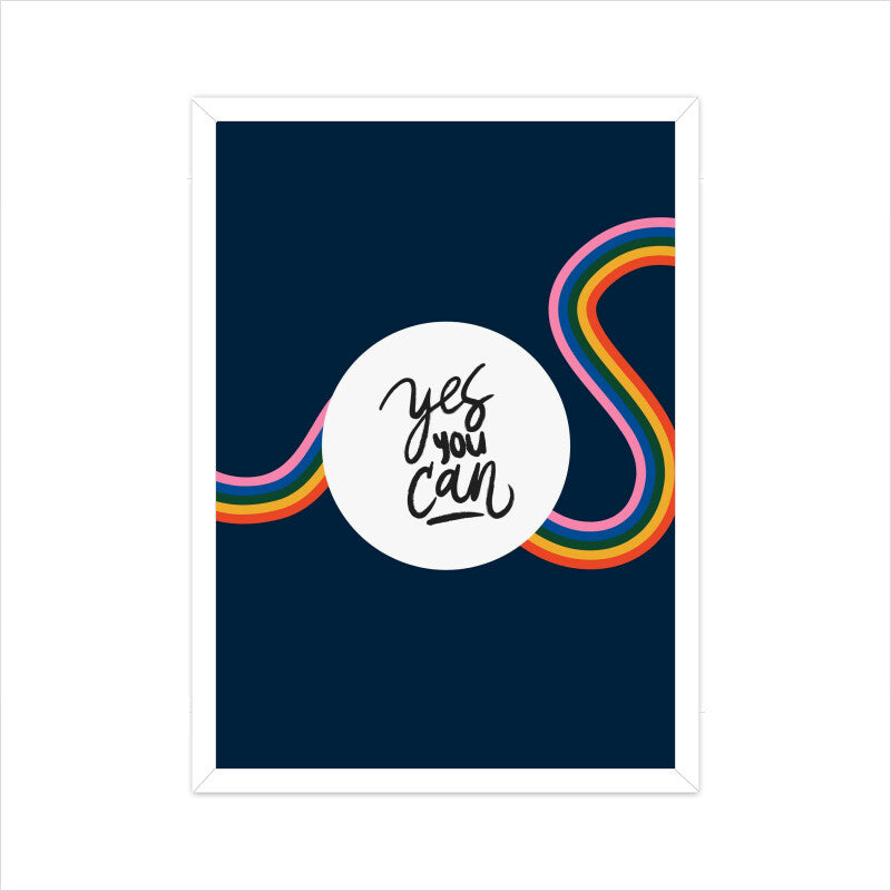 "Yes You Can" Motivational Wall Art