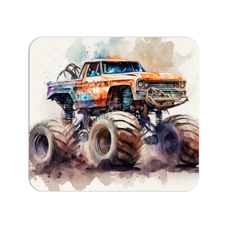 Red Color Truck design printed Mouse Pad