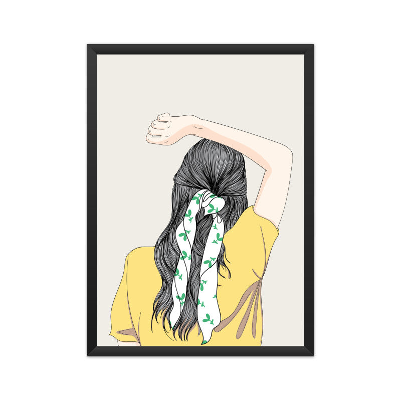 Cute Girl beautiful hairstyle Wall Art