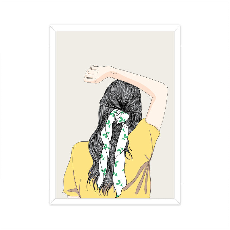Cute Girl beautiful hairstyle Wall Art