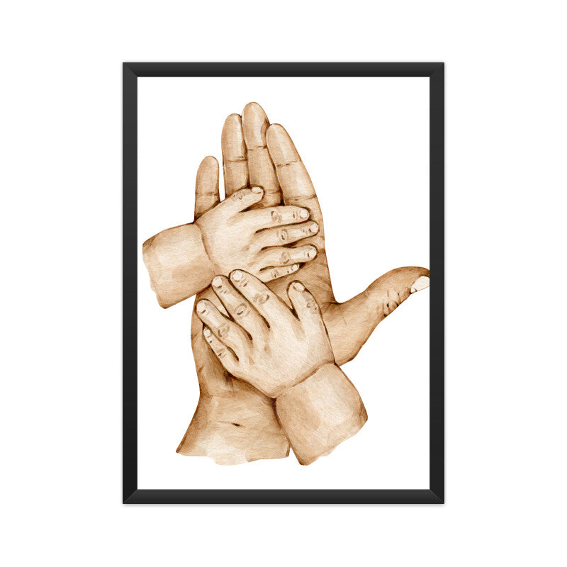 Two Kids and Father's Togetherness Wall Art
