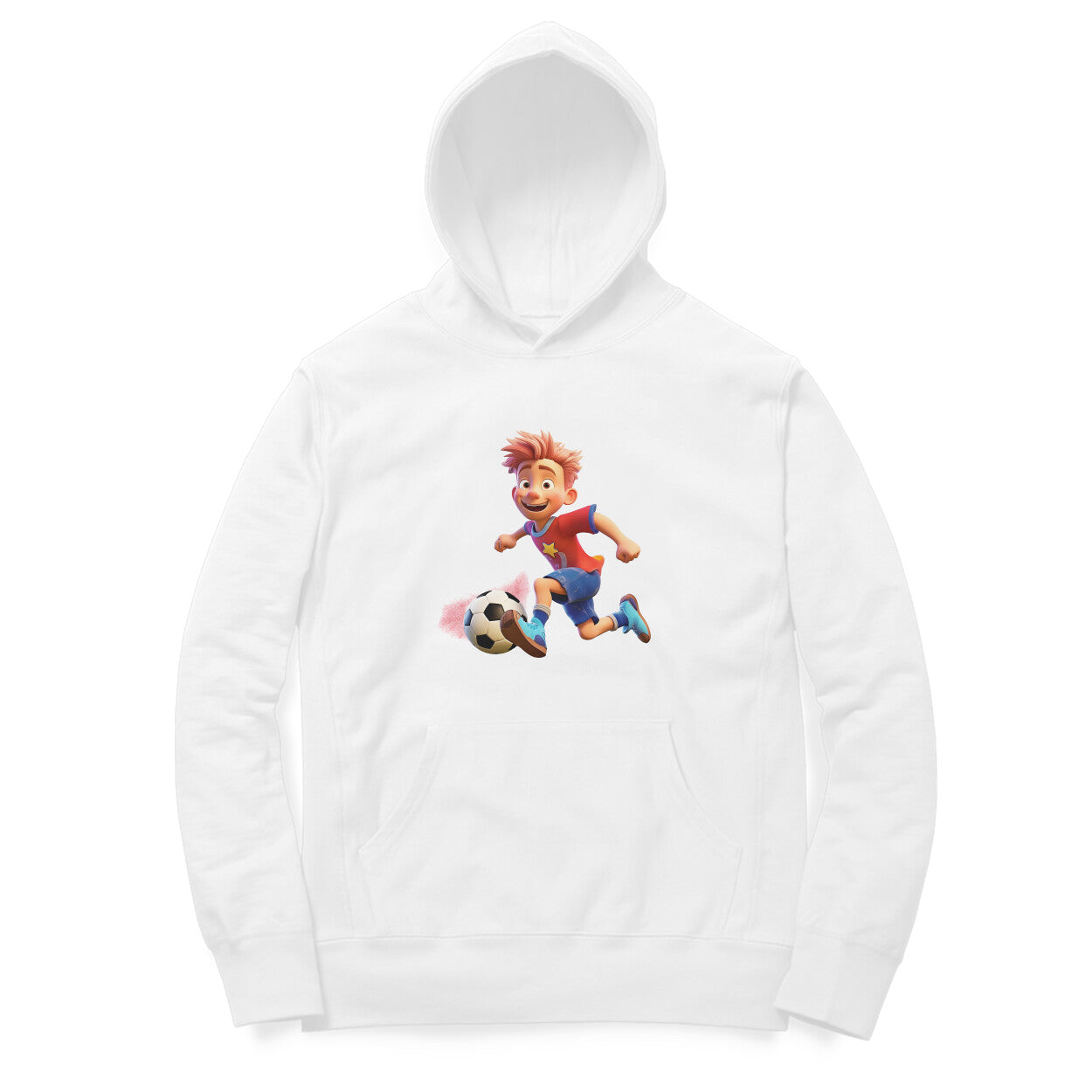 soccer player Design Printed Unisex hoodie pattern with an oversized fit