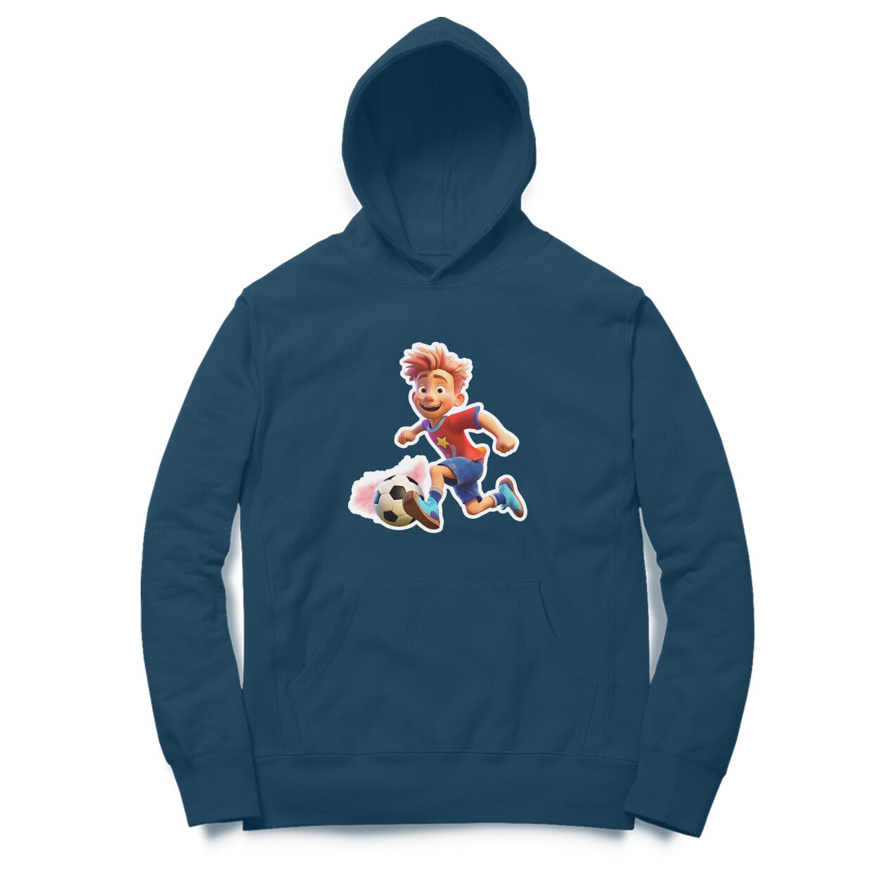soccer player Design Printed Unisex hoodie pattern with an oversized fit
