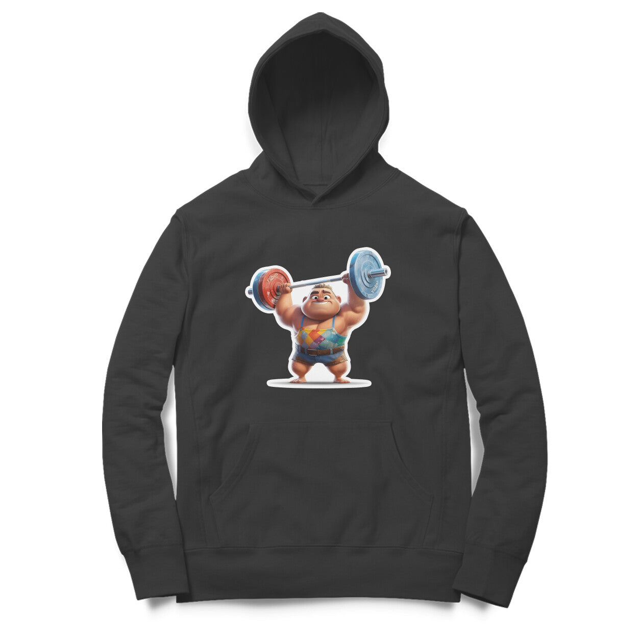 Weight lifter Design Printed Unisex hoodie pattern with an oversized fit