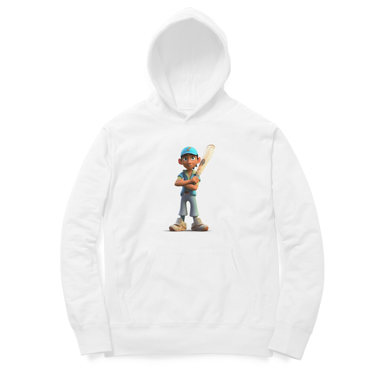 Cricket player Design Printed Unisex hoodie pattern with an oversized fit