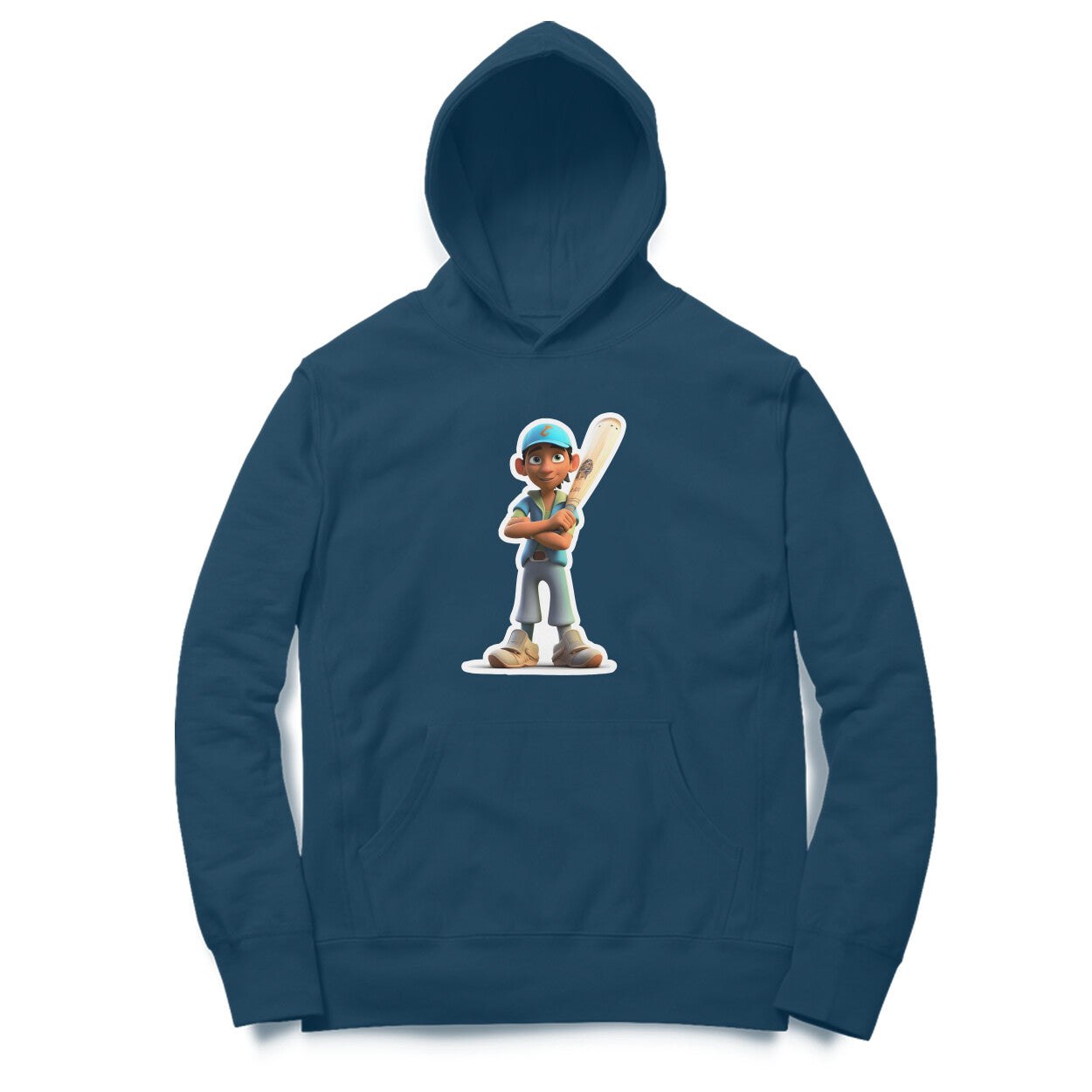 Cricket player Design Printed Unisex hoodie pattern with an oversized fit