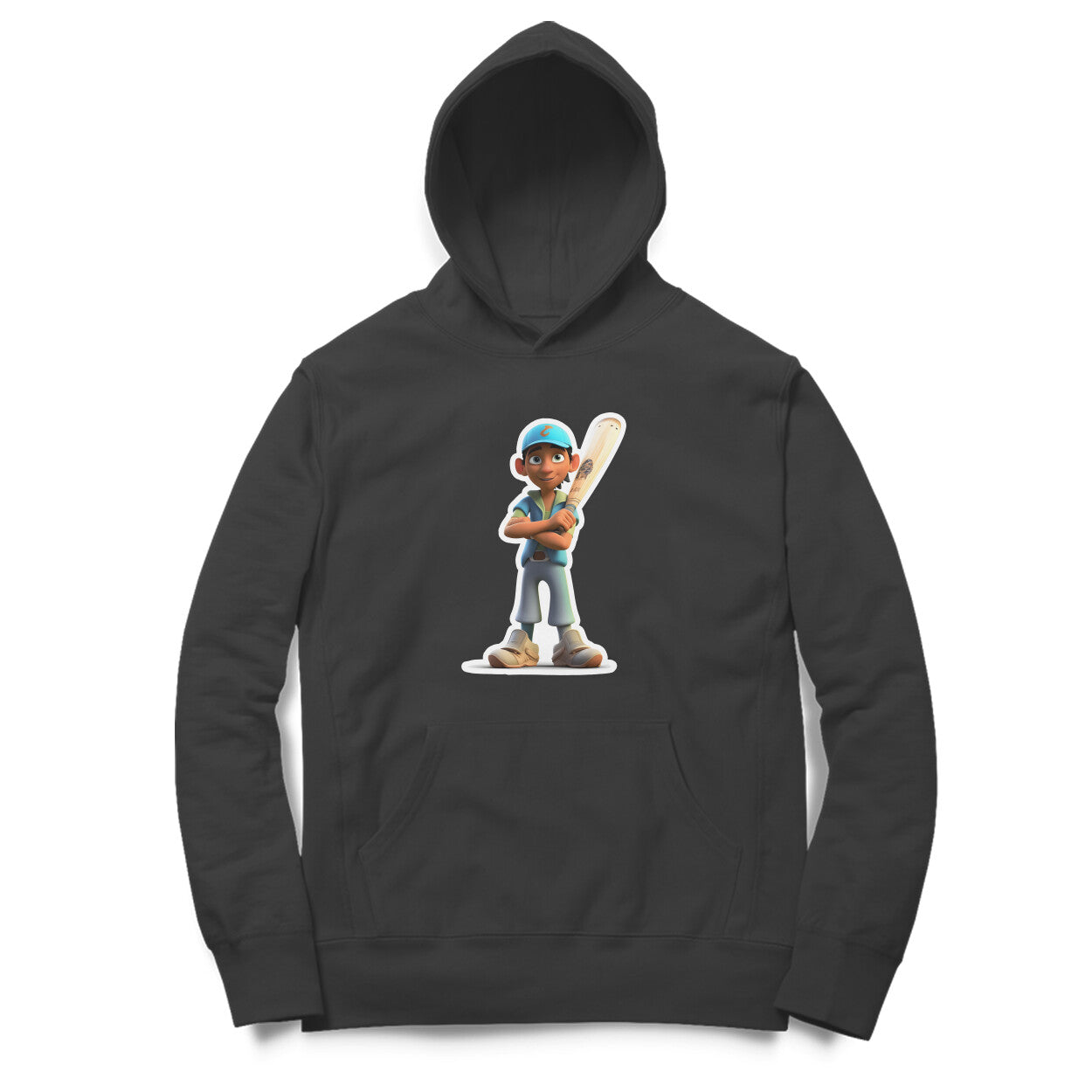 Cricket player Design Printed Unisex hoodie pattern with an oversized fit