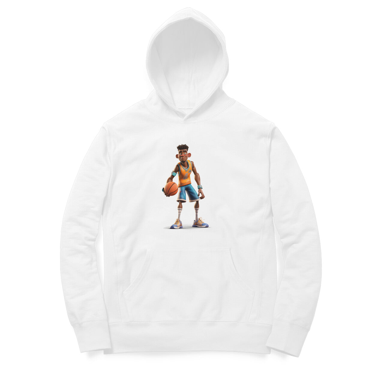 Basket ball player Design Printed Unisex hoodie pattern with an oversized fit