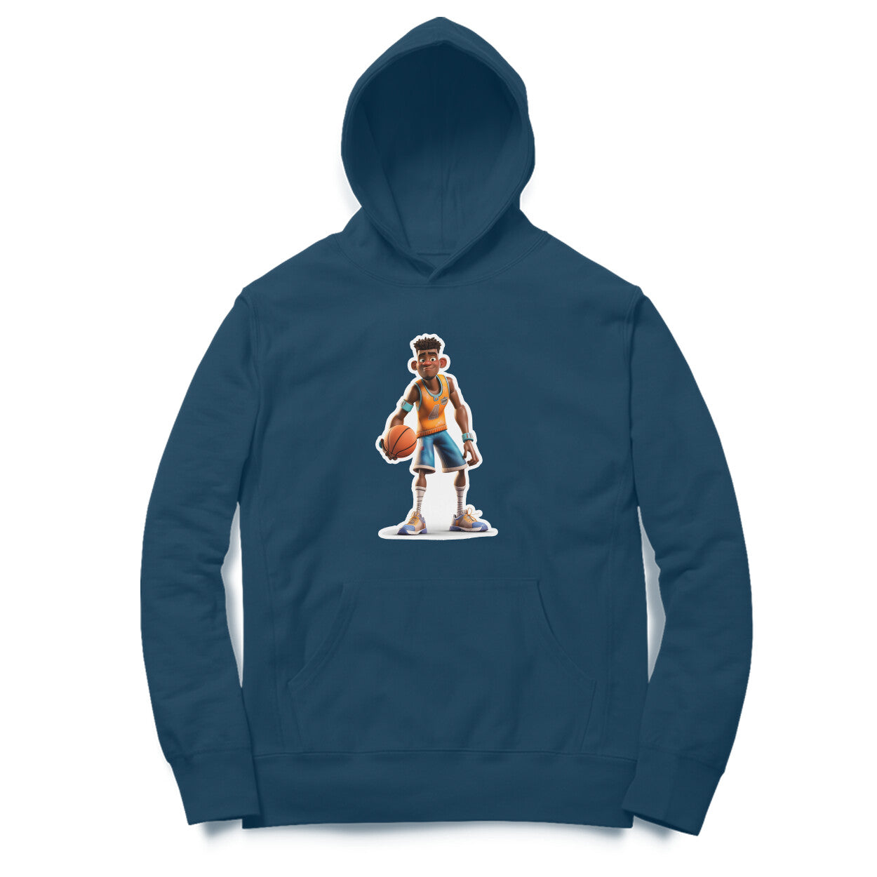 Basket ball player Design Printed Unisex hoodie pattern with an oversized fit