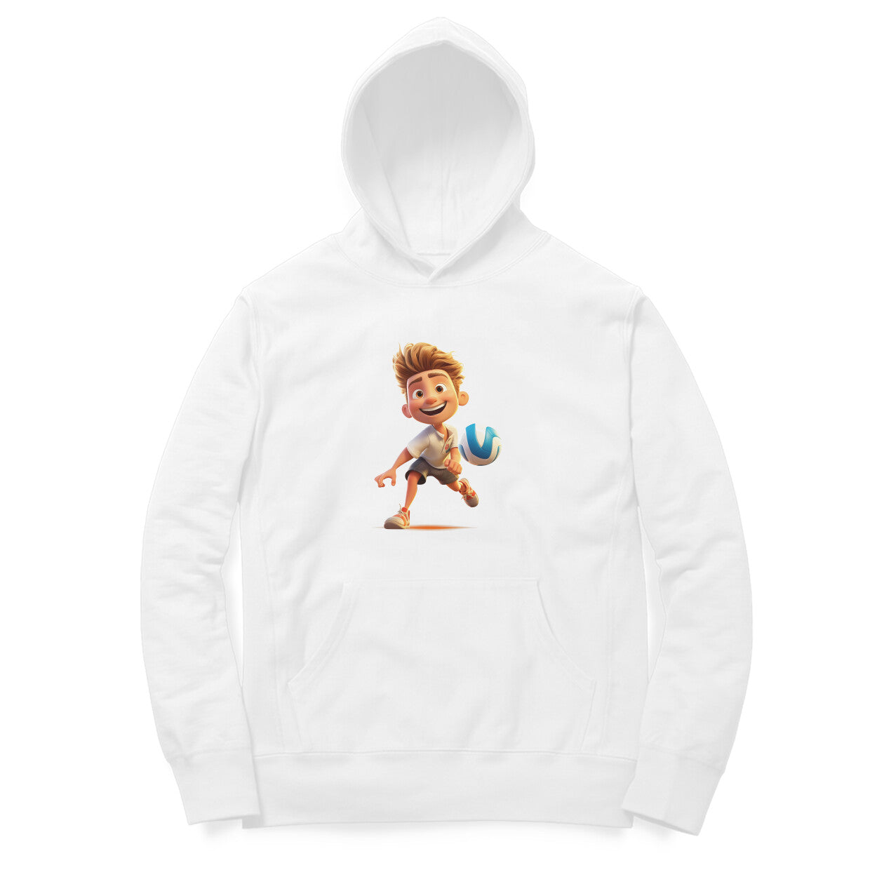Volley ball player Design Printed Unisex hoodie pattern with an oversized fit