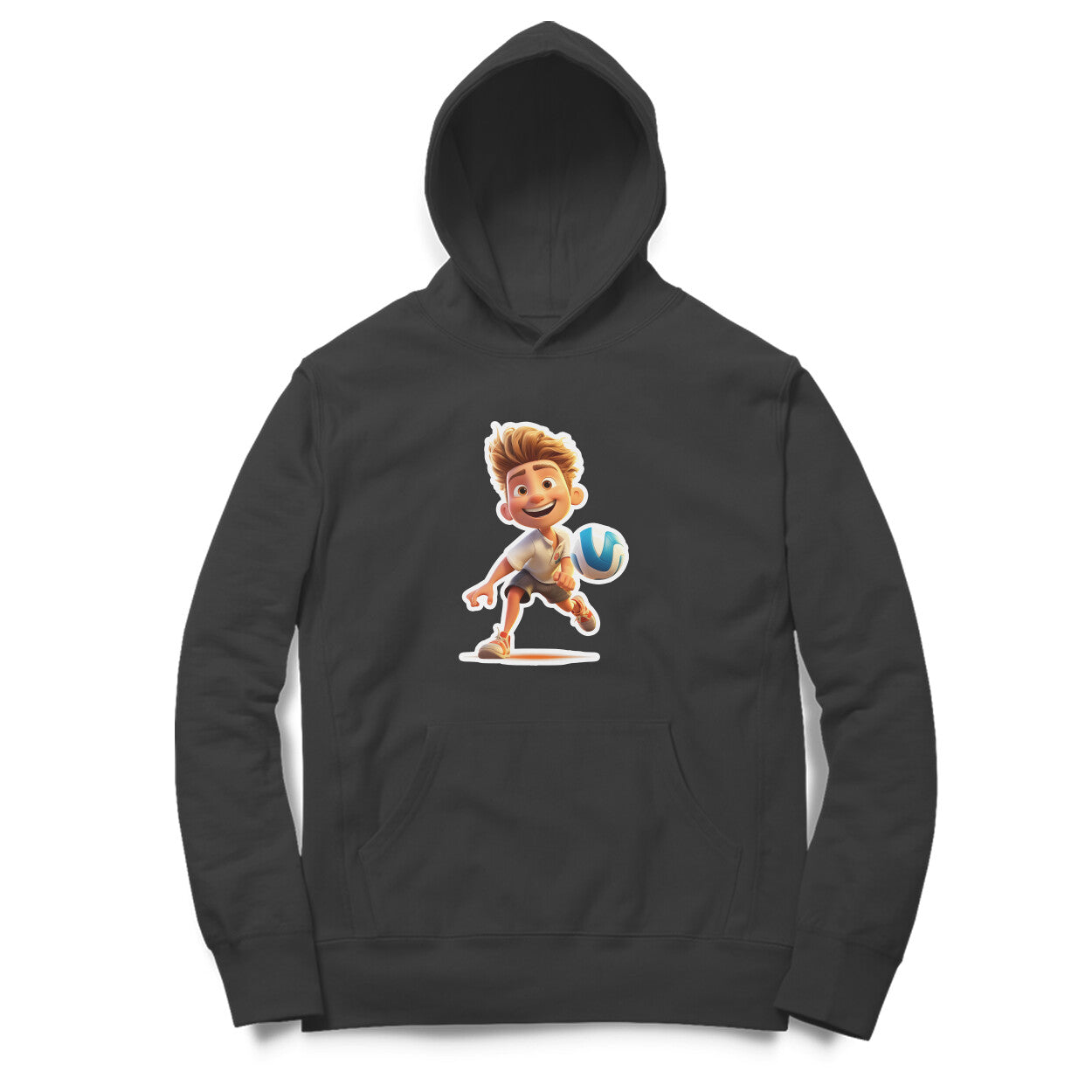 Volley ball player Design Printed Unisex hoodie pattern with an oversized fit