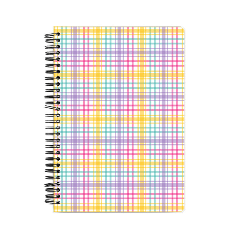 Teal Purple Yellow Pink Lemon Color Pattern Notebook