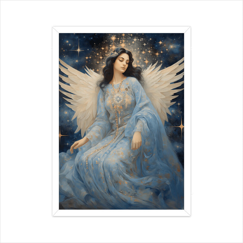 Beautiful Angel Among Stars Wall Art