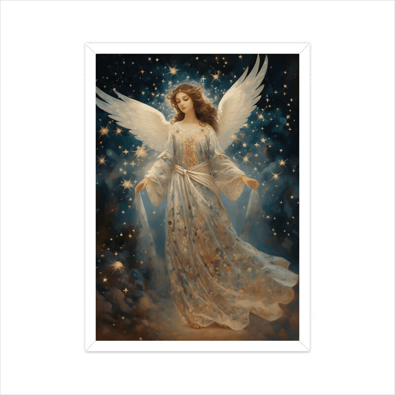 Beautiful Angel Among Stars Wall Art
