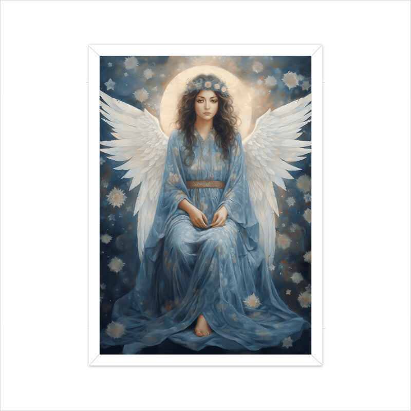 Beautiful Angel Among Stars Wall Art