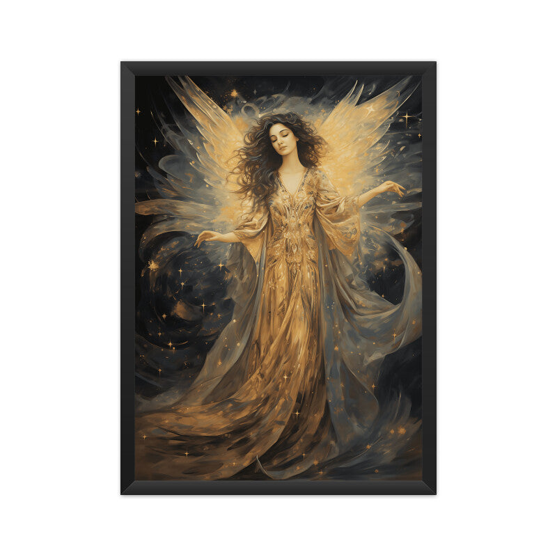 Beautiful Angel Among Stars Wall Art