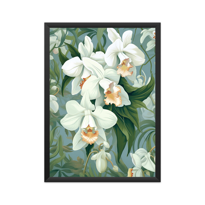 Whimsical Orchid Flowers Wall Art