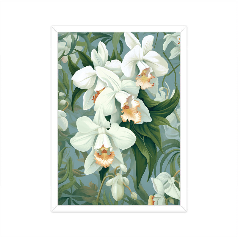 Whimsical Orchid Flowers Wall Art
