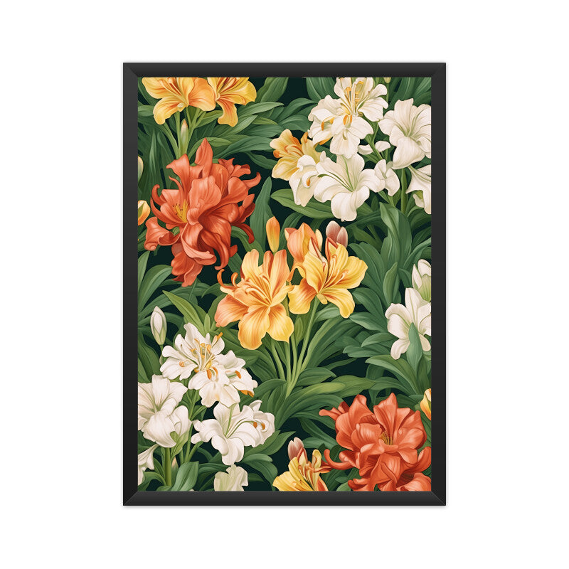 Whimsical Alstroemeria Flowers Wall Art