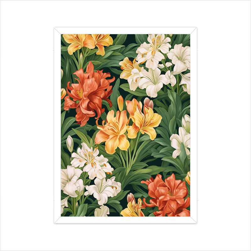Whimsical Alstroemeria Flowers Wall Art