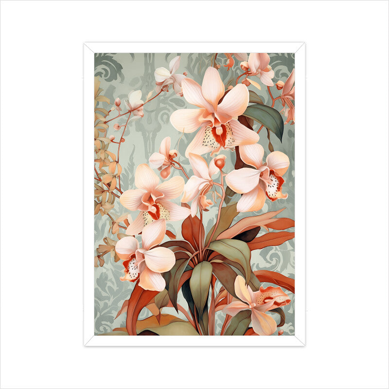 Whimsical Orchid Flowers Wall Art