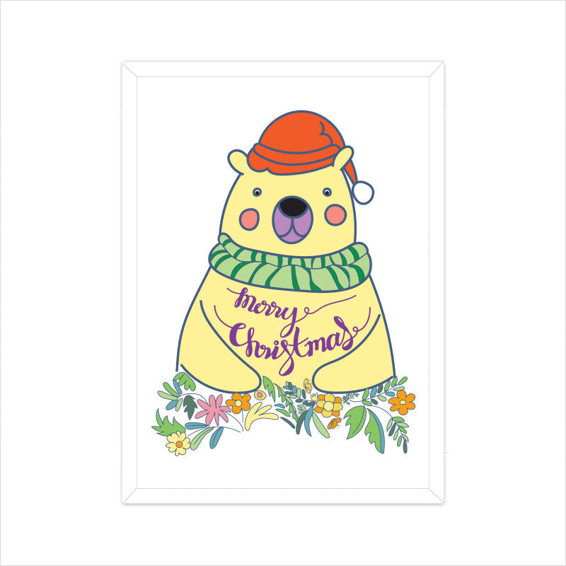 Wall Art of Christmas Bear