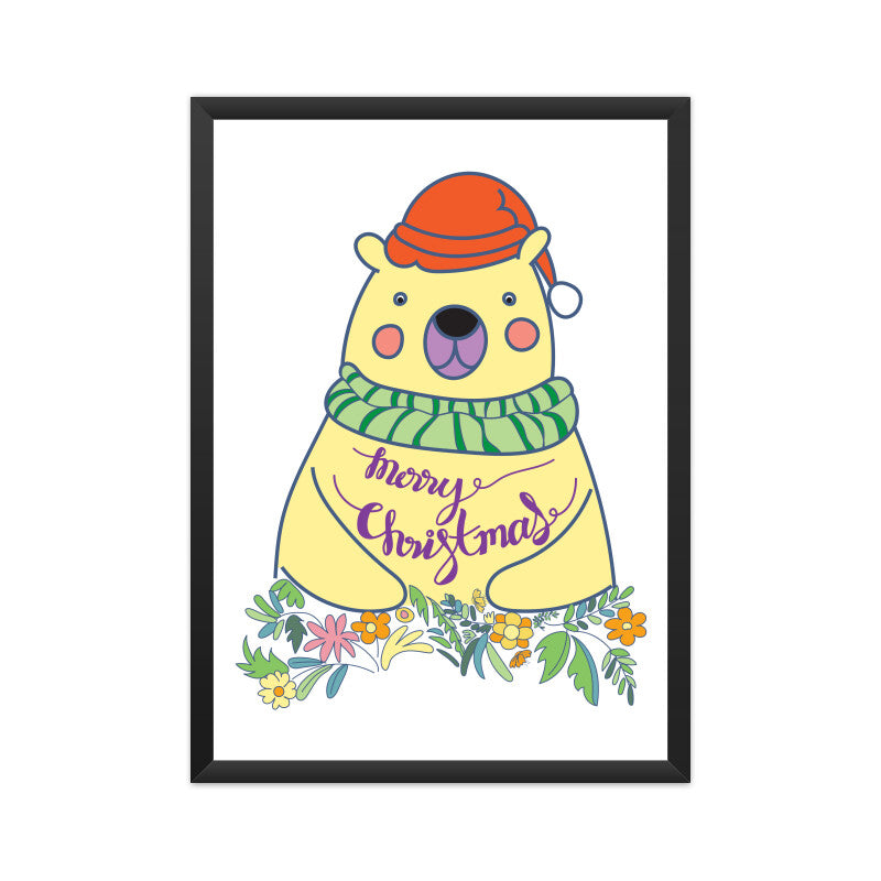 Wall Art of Christmas Bear