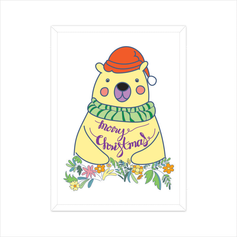 Wall Art of Christmas Bear