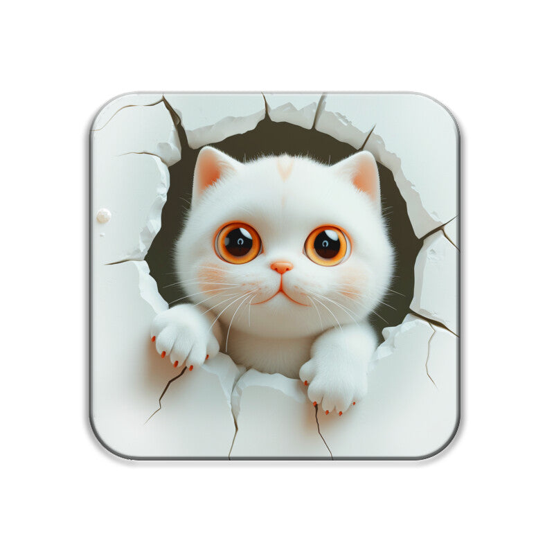 Cute Cat Square Coaster