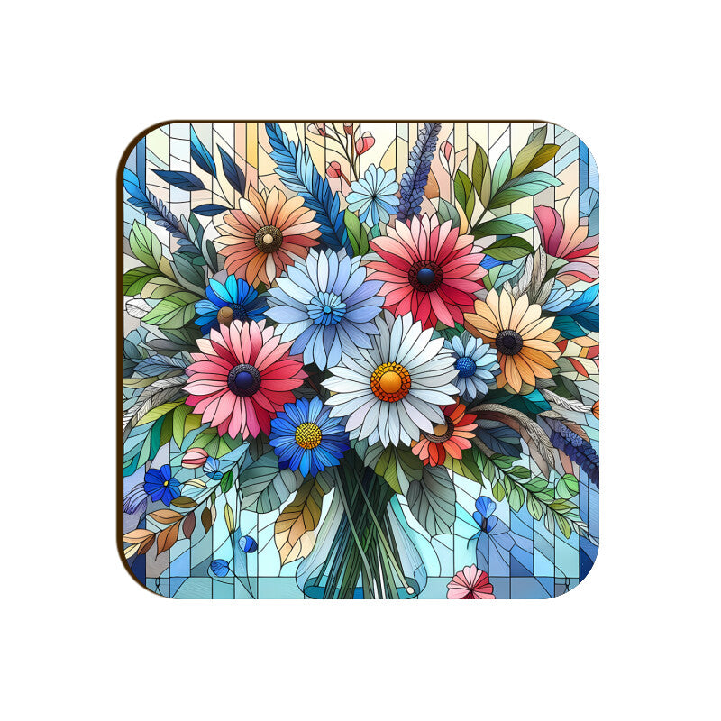 Summer Flowers Square Coasters