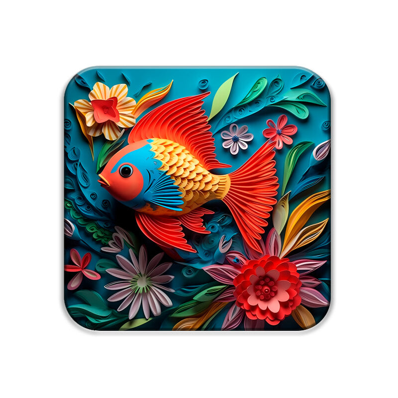 3D Fish Square Coaster