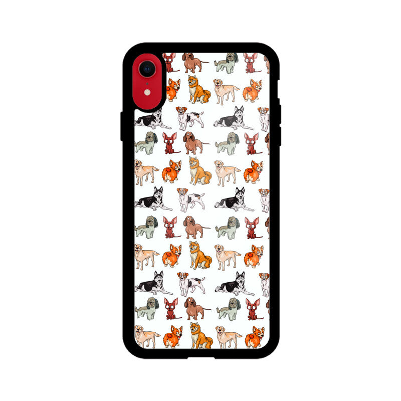 Dog Pattern - Apple iphone Glass Phone Cases - Available for all models