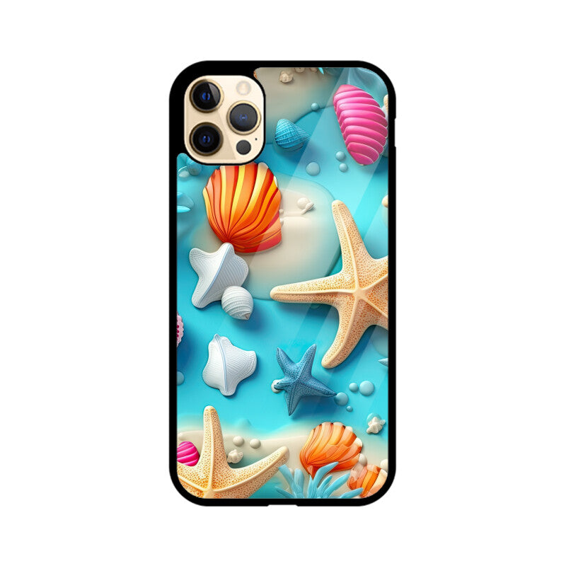 3D Beach Pattern - Apple iPhone Glass Phone Cases - Available for all models