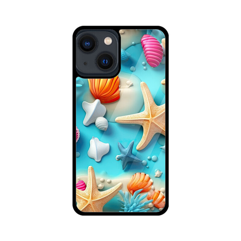 3D Beach Pattern - Apple iPhone Glass Phone Cases - Available for all models