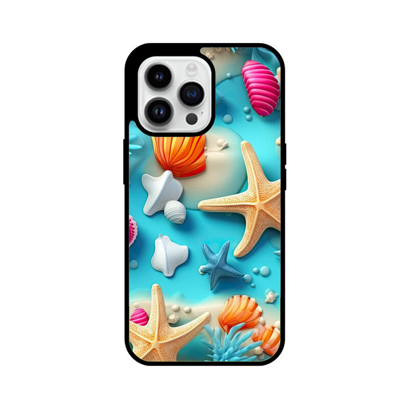 3D Beach Pattern - Apple iPhone Glass Phone Cases - Available for all models