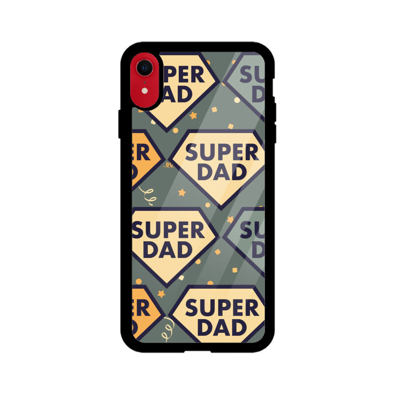 Super Dad Pattern - Apple iPhone Glass Phone Cases - All Models Available