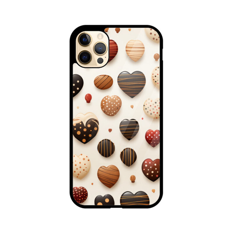Valentine Chocolate Design - Apple iPhone Glass Phone Cases - All Models Available