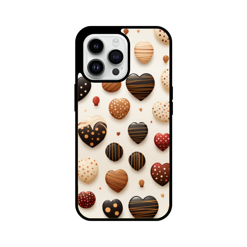 Valentine Chocolate Design - Apple iPhone Glass Phone Cases - All Models Available