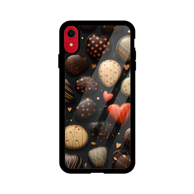 Valentine Chocolate Design - Apple iPhone Glass Phone Cases - All Models Available