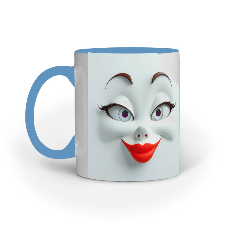 Sarcastic Woman faces with Red Lips Mug
