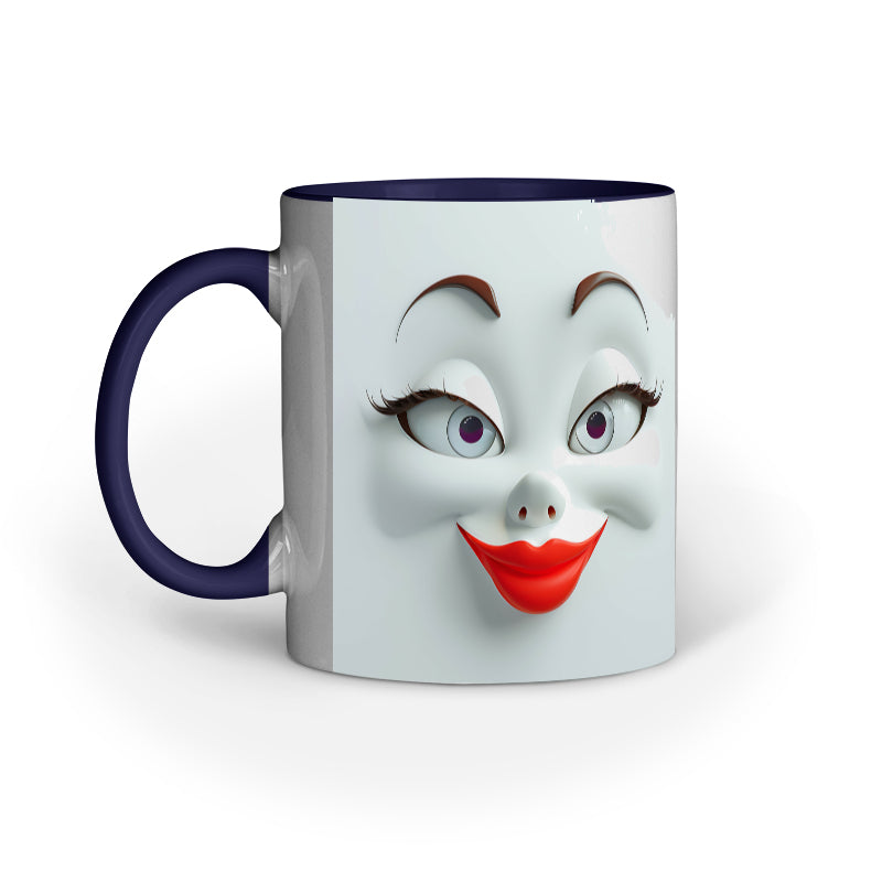 Sarcastic Woman faces with Red Lips Mug