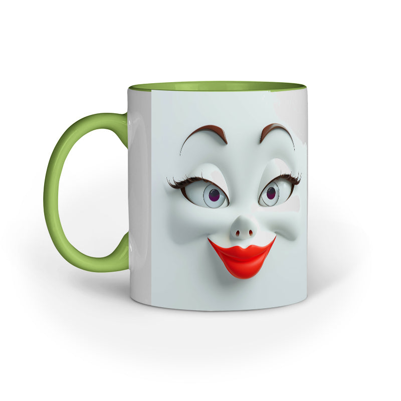 Sarcastic Woman faces with Red Lips Mug