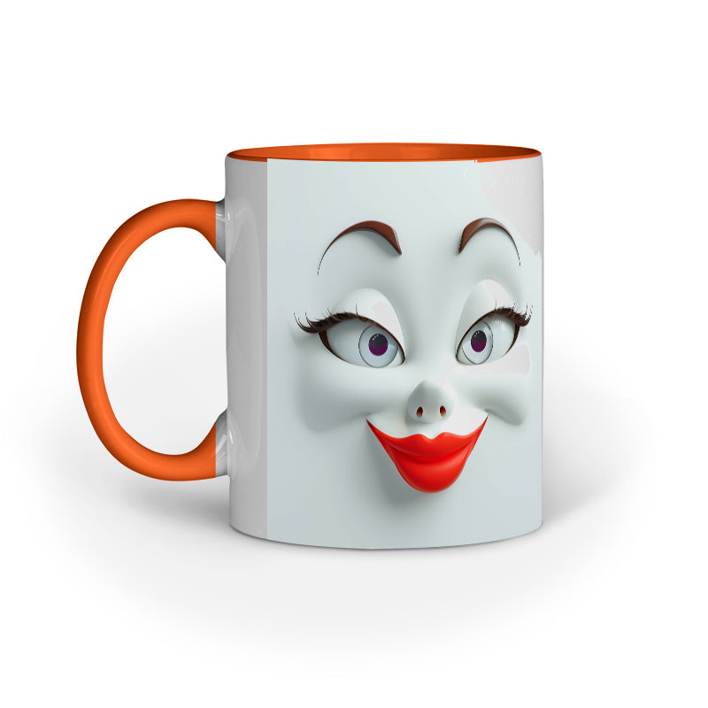 Sarcastic Woman faces with Red Lips Mug