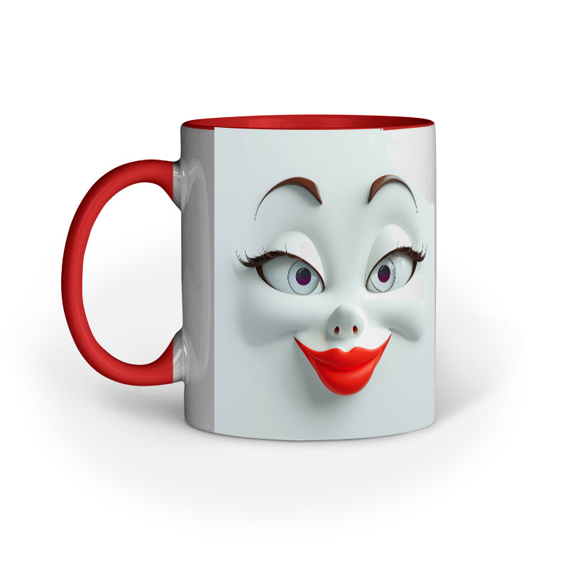 Sarcastic Woman faces with Red Lips Mug